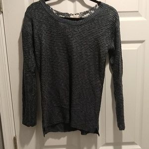 Blue sweater with lace back, Hippie Rose, M